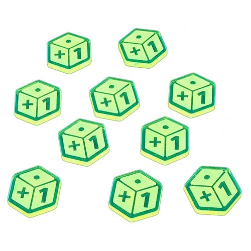 Plus One Tokens, Fluorescent Green (10)